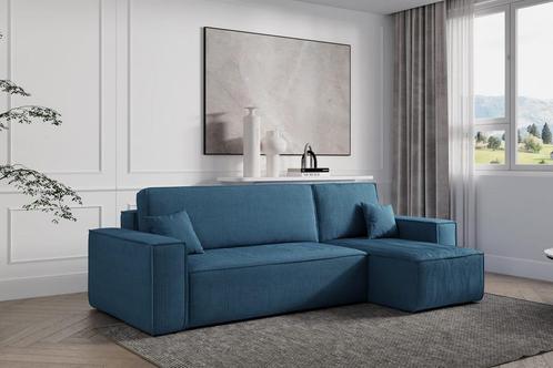 Slaapbank Ribstof Karlo Blauw | Universeel | €449,-, Huis en Inrichting, Slaapkamer | Slaapbanken, Overige maten, Overige maten