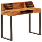 vidaXL Bureau 110x50x94 cm massief acaciahout en staal, Huis en Inrichting, Bureaus, Verzenden, Nieuw