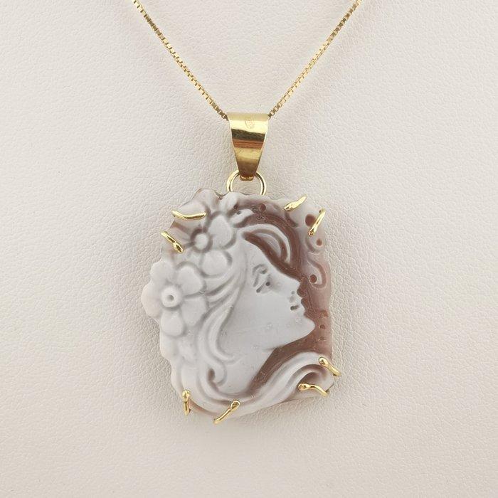 Argentum 925 - Cameo - Cammeo met de hand gesneden, Handtassen en Accessoires, Antieke sieraden