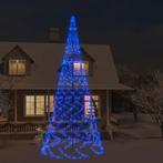 vidaXL Sapin de Noël sur mât de drapeau 3000 LED Bleues, Verzenden
