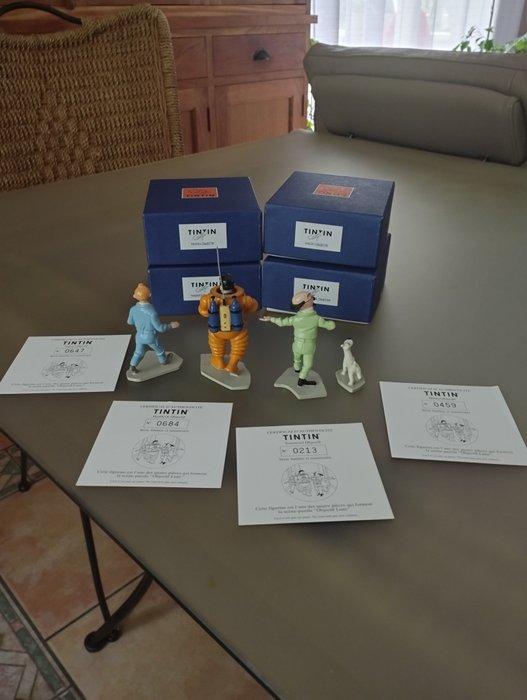 Tintin - Ensembles de 4 figurines en plombs puzzle objectif, Boeken, Strips | Comics