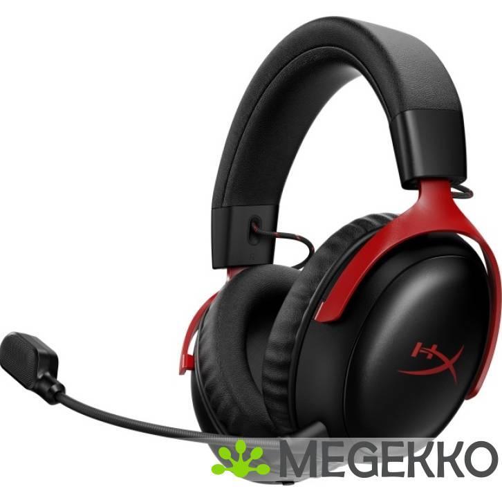 HyperX Cloud III S Draadloze Zwart-rode gaming headset, Computers en Software, Overige Computers en Software, Nieuw, Verzenden