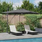 vidaXL Roma Parasol met LED -striplichten Antraciet 286 x, Tuin en Terras, Parasols, Verzenden, Nieuw