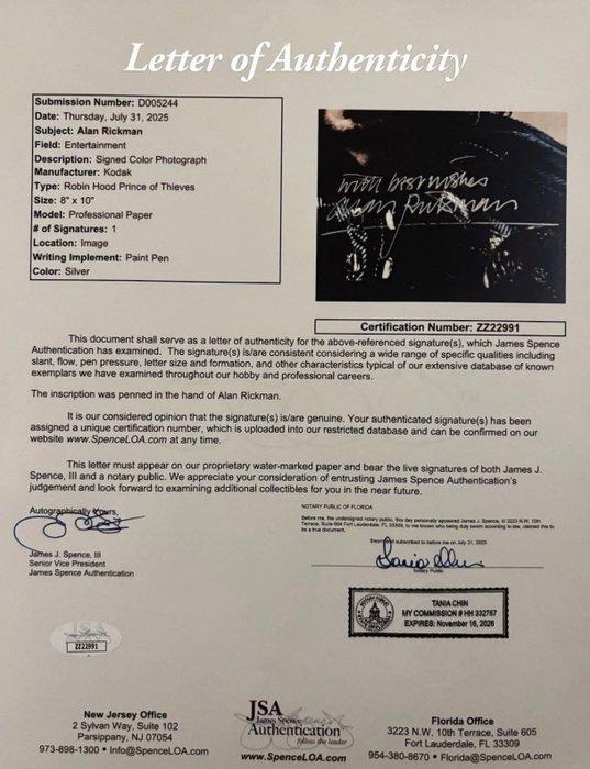Robin Hood: Prince of Thieves - Alan Rickman (+) -, Collections, Cinéma & Télévision