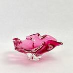 Schaal - organische, sculpturale bloemvorm - Kristal -