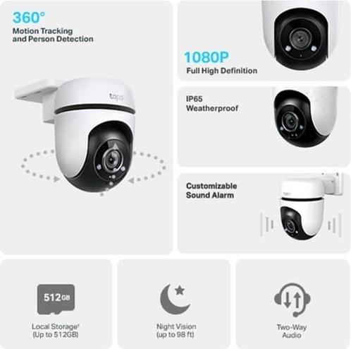 TP-Link Tapo C500 - Beveiligingscamera - Outdoor - Full HD -, Audio, Tv en Foto, Videobewaking, Verzenden