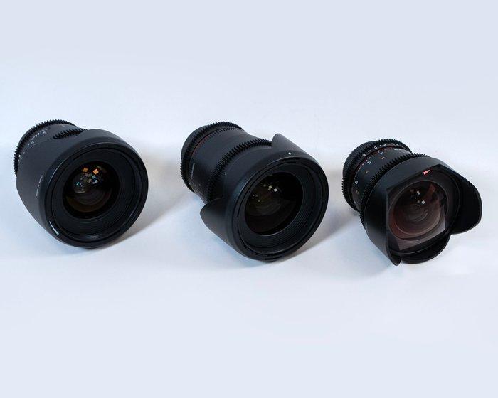Rokinon, Walimex Pro (Samyang) 14mm T3.1, 24mm T1.5, 35mm, Verzamelen, Foto-apparatuur en Filmapparatuur