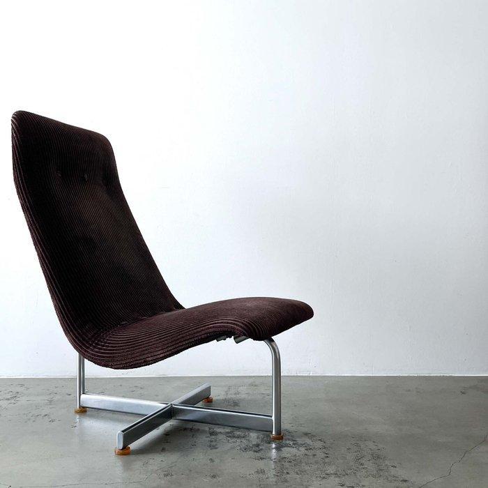 Chaise longue - Métal, Tissu en velours côtelé, Antiek en Kunst, Kunst | Designobjecten