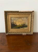 Giacinto Bo (1832-1912) - Paesaggio fluviale al tramonto