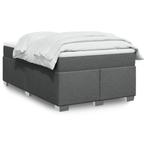 vidaXL Boxspring met matras stof donkergrijs 120x200 cm, Huis en Inrichting, Slaapkamer | Bedden, Verzenden, Nieuw