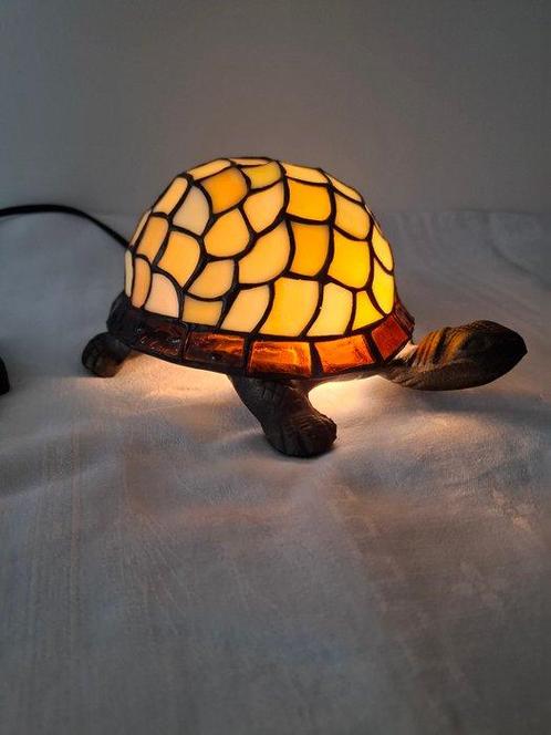 Lamp - Glas-in-lood - Lantaarn schildpad, Antiek en Kunst, Curiosa en Brocante