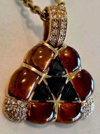 Hanger - 18 karaat Geel goud Citrien - Diamant - Diamant