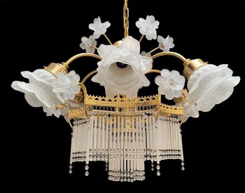 Lustre - Di Murano en verre soufflé 7 lumières, Antiek en Kunst, Curiosa en Brocante