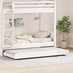 vidaXL Opklapbed met Wielen Wit 75x190 cm Massief Grenenhout, Verzenden, Nieuw