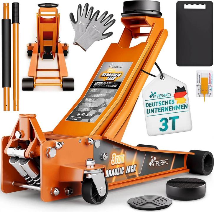 Autokrik - Garagekrik - Hydraulische krik - 3 Ton - Oranje -, Autos : Divers, Prises, Envoi