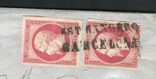 Frankrijk 1861 - Zeldzaam quadruple portbrief van Marseille, Postzegels en Munten, Postzegels | Europa | Frankrijk