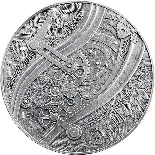 Kameroen. 2000 Francs 2024 Leonardo da Vinci Antique finish, Postzegels en Munten, Munten | Europa | Niet-Euromunten