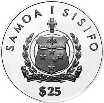 Samoa. Kon-Tiki. 25 Dollars 1986 Kon-Tiki Proof 5 oz .999, Postzegels en Munten, Munten | Europa | Niet-Euromunten