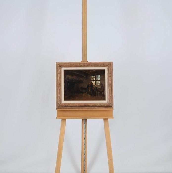 Willem Hendrik van der Nat (1864–1929) - Boerenfamilie aan, Antiek en Kunst, Kunst | Schilderijen | Klassiek