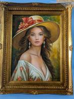 Giovanni Morello (1956) - Donna con cappello, Antiek en Kunst, Kunst | Schilderijen | Klassiek