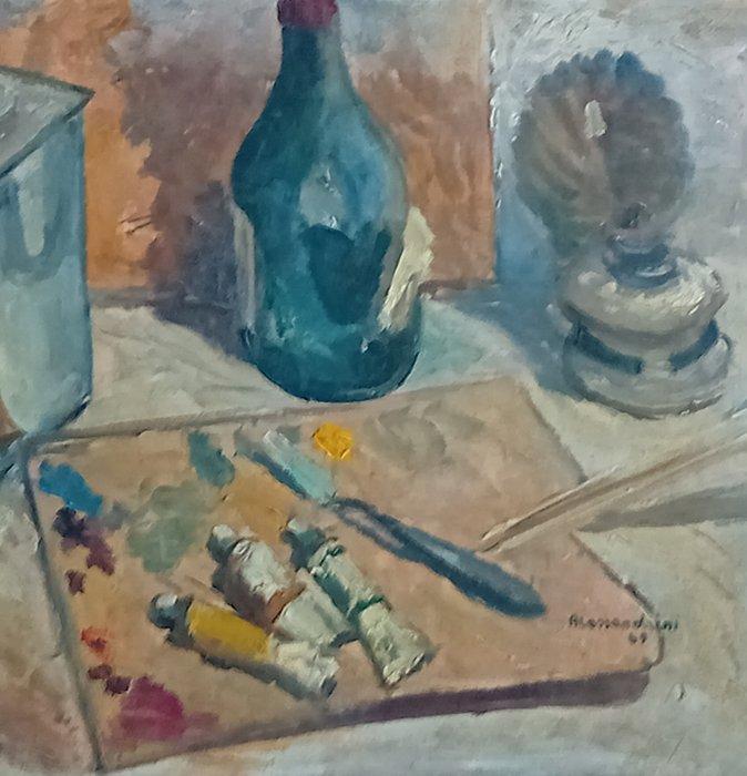 Renato Alessandrini (1919-1991) - La tavolozza, Antiek en Kunst, Kunst | Schilderijen | Klassiek
