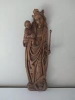 Snijwerk, Heiligenfigur - Madonna mit Krone und Zepter mit