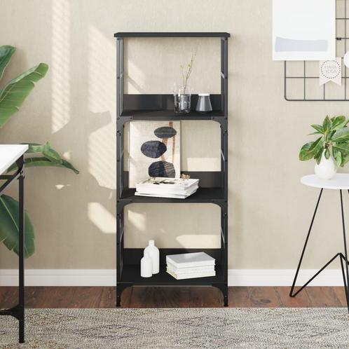 vidaXL Boekenrek 50x33x117,5 cm bewerkt hout zwart, Huis en Inrichting, Kasten | Boekenkasten, Nieuw, Verzenden