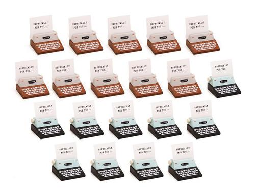 Set van 20 foto/kaarthouders (bruin & zwart, typemachine), Bricolage & Construction, Outillage | Autres Machines, Envoi