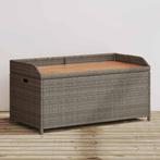 vidaXL Opbergbank 100x50x52 cm poly rattan en acaciahout, Tuin en Terras, Verzenden, Nieuw