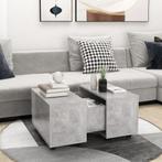 vidaXL Salontafel 60x60x38 cm bewerkt hout betongrijs, Huis en Inrichting, Verzenden, Nieuw