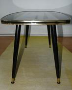Salontafel - H 48 cm - Messing, Hout, Glas, Metaal - 50s, Huis en Inrichting, Nieuw
