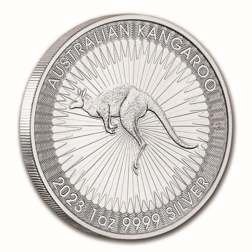 Australie. 5 x 1 oz 2023 $1 AUD Australian Silver Kangaroo, Postzegels en Munten, Edelmetalen en Baren