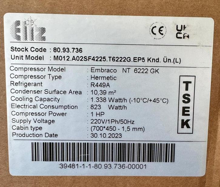 Koelmotoren Laagmodel voor Koeltoonbank, Wandkoeling, R449A,, Zakelijke goederen, Kantoor en Winkelinrichting | Onderdelen
