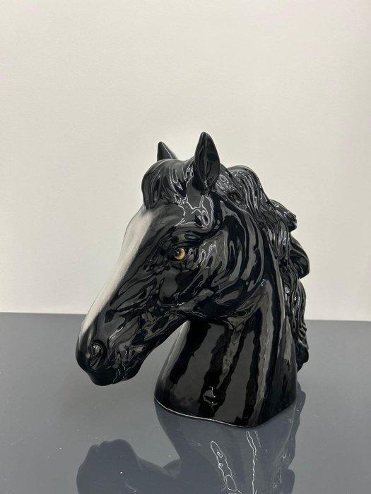 Beeld, Cavallo Nero - 30 cm - Keramiek, Antiek en Kunst, Curiosa en Brocante