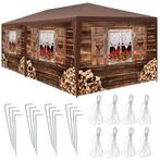 tectake Paviljoen Almchalet met verwijderbare zijdelen - 6 m, Tuin en Terras, Partytenten, Verzenden, Nieuw