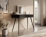 Kaptafel Zwart Make-up tafel 103x49x80 cm 2 lades, Verzenden, Nieuw