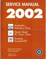 2002 CHEVROLET | GMC | CADILLAC WERKPLAATSHANDBOEK ENGELS, Autos : Divers, Modes d'emploi & Notices d'utilisation