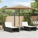 vidaXL Parasol met stalen paal 324x324x247 cm bruin, Tuin en Terras, Verzenden, Nieuw