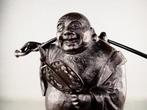 Hotei  grote maat Een van de Zeven Geluksgoden - Brons -