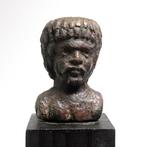 Oud-Romeins Brons Buste, hoofd van Janus