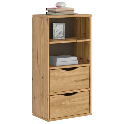 vidaXL Bijzetkast met lades 40x24x79 cm massief grenenhout, Huis en Inrichting, Kasten | Dressoirs, Nieuw, Verzenden