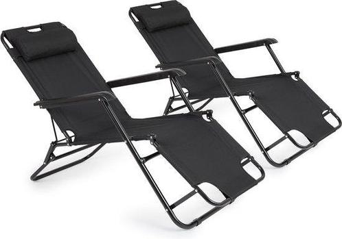 Tweedekans | 909 Outdoor Set van 2 Ligbedden – Inklapbaar &, Tuin en Terras, Tuinsets en Loungesets, Ophalen of Verzenden