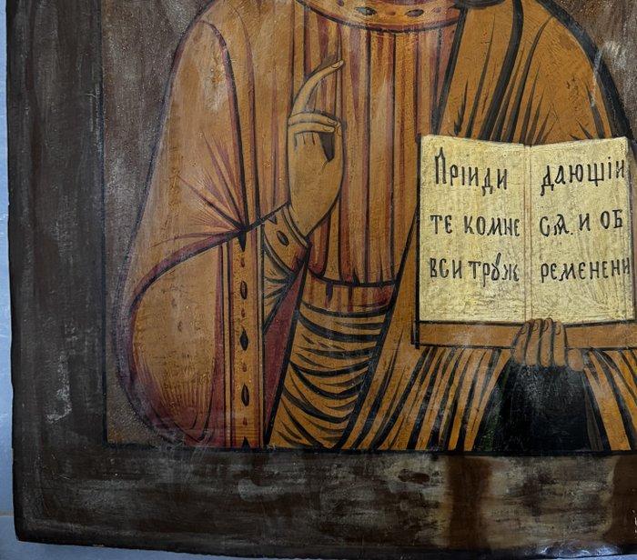 Icoon - Hout - PANTOCRATOR, Antiek en Kunst, Kunst | Niet-Westerse kunst