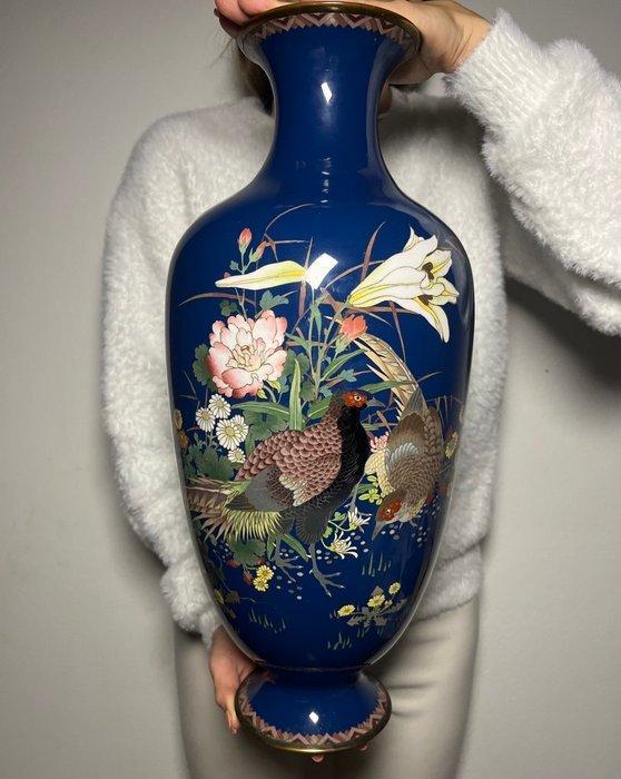 Vaas - Emaille, Koper, Zilver - Japan - Meiji periode, Antiek en Kunst, Antiek | Overige Antiek