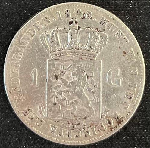 Nederland. Willem I. 1 Gulden 1840 Willem I (Zonder, Postzegels en Munten, Munten | Nederland