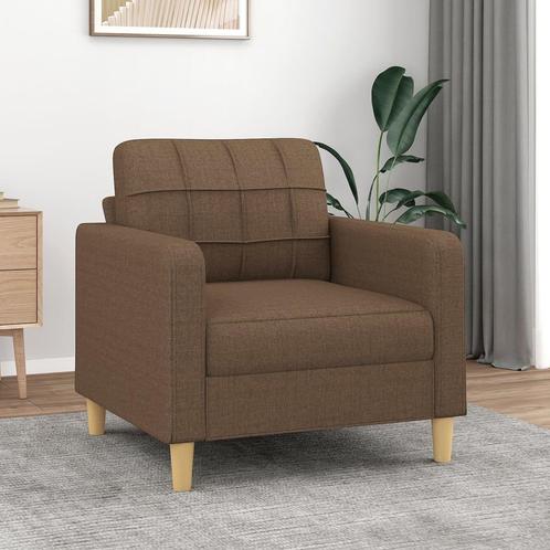 vidaXL Fauteuil Marron 60 cm Tissu, Huis en Inrichting, Zetels | Zetels, Verzenden