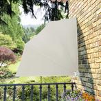vidaXL Balkonscherm inklapbaar 140x140 cm crème, Tuin en Terras, Parasols, Verzenden, Nieuw