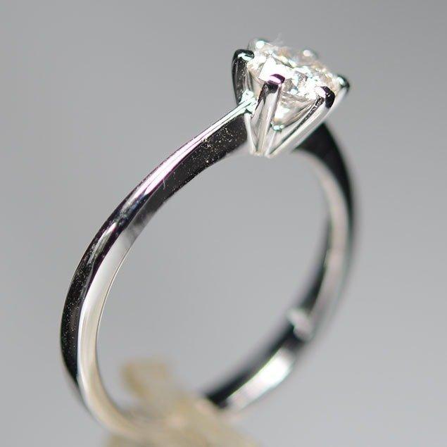 Ring Witgoud Diamant (Natuurlijk), Handtassen en Accessoires, Ringen