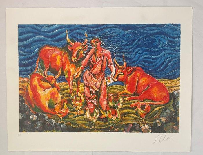 Sandro Chia (1946) - Pastorale, Antiquités & Art, Antiquités | Autres Antiquités