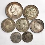België, Frankrijk, Nederland, Bulgarije. Lot with 7 Silver, Postzegels en Munten